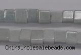 CAQ140 15.5 inches 8*8mm cube natural aquamarine beads wholesale