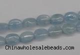 CAQ142 15.5 inches 8*10mm oval natural aquamarine beads wholesale