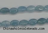 CAQ143 15.5 inches 8*10mm oval natural aquamarine beads wholesale