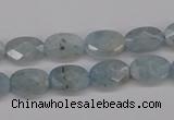 CAQ146 15.5 inches 8*12mm faceted oval natural aquamarine beads