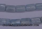 CAQ152 15.5 inches 8*12mm rectangle natural aquamarine beads