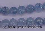 CAQ157 15.5 inches 10mm flat round natural aquamarine beads