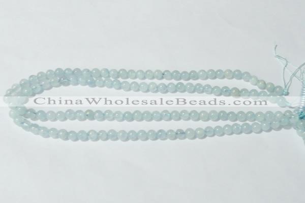 CAQ200 15.5 inches 6mm round natural aquamarine beads wholesale