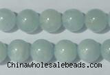 CAQ203 15.5 inches 12mm round natural aquamarine beads wholesale