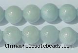 CAQ204 15.5 inches 13mm round natural aquamarine beads wholesale