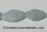 CAQ214 15.5 inches multi-size twisted natural aquamarine beads