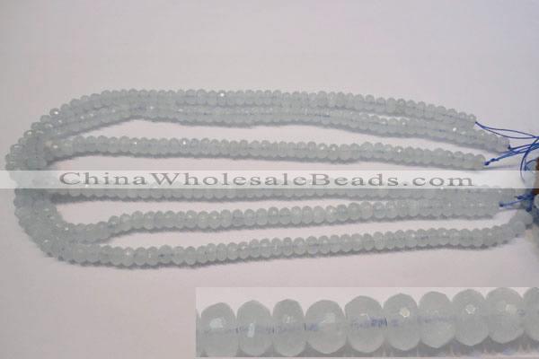 CAQ305 15.5 inches 4*7mm faceted rondelle natural aquamarine beads