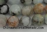 CAQ423 15.5 inches 12mm faceted round natural aquamarine beads