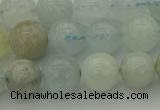 CAQ432 15.5 inches 8mm round natural aquamarine beads wholesale