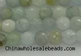 CAQ436 15.5 inches 6mm faceted round natural aquamarine beads