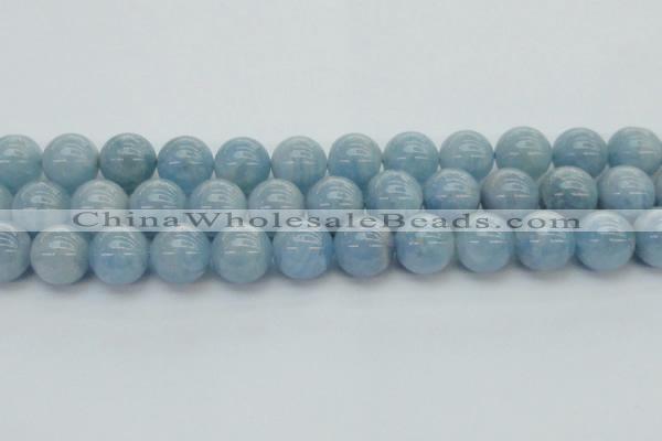 CAQ522 15.5 inches 12mm round AA grade natural aquamarine beads