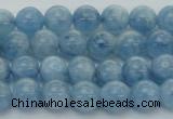 CAQ526 15.5 inches 5mm round AA+ grade natural aquamarine beads