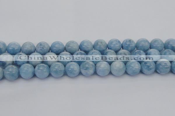 CAQ532 15.5 inches 14mm round AA+ grade natural aquamarine beads
