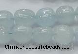 CAQ54 15.5 inches 10*15mm nugget natural aquamarine gemstone beads