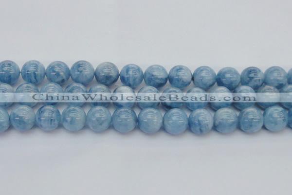 CAQ548 15.5 inches 14mm round AAAA grade natural aquamarine beads