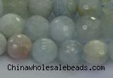 CAQ553 15.5 inches 8mm faceted round natural aquamarine beads