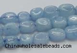 CAQ56 15.5 inches 9*12mm nugget natural aquamarine gemstone beads