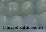 CAQ564 15.5 inches 14mm faceted round natural aquamarine beads