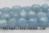 CAQ57 15.5 inches 10*12mm nugget natural aquamarine gemstone beads