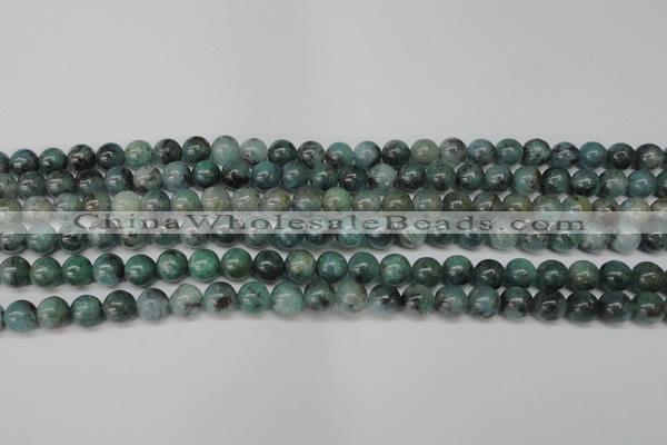 CAQ601 15.5 inches 6mm round aquamarine gemstone beads
