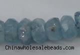 CAQ62 6*10mm – 12*18mm faceted nuggets natural aquamarine beads