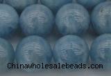 CAQ705 15.5 inches 14mm round natural aquamarine beads wholesale
