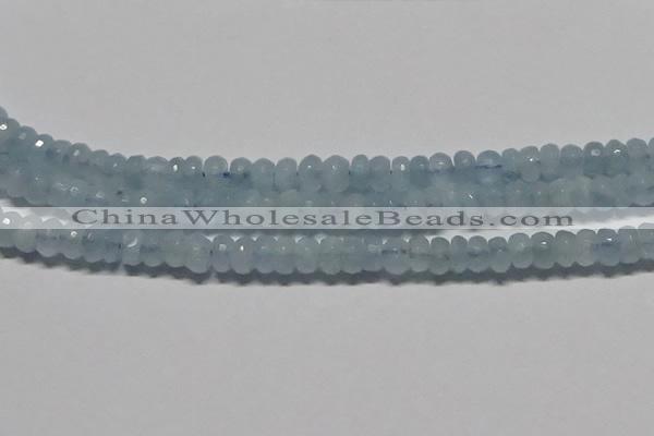 CAQ761 15.5 inches 5*8mm faceted rondelle aquamarine beads