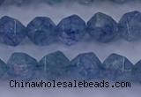 CAQ773 15.5 inches 10mm faceted nuggets imitation aquamarine beads
