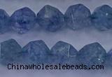 CAQ774 15.5 inches 12mm faceted nuggets imitation aquamarine beads