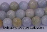 CAQ782 15.5 inches 8mm round natural aquamarine beads