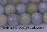 CAQ783 15.5 inches 10mm round natural aquamarine beads