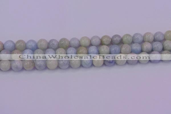 CAQ783 15.5 inches 10mm round natural aquamarine beads