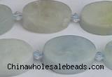 CAQ803 15.5 inches 15*20mm oval aquamarine gemstone beads