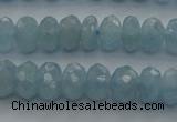 CAQ81 15.5 inches 4*7mm faceted rondelle AA grade aquamarine beads