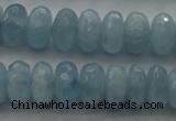 CAQ82 15.5 inches 5*9mm faceted rondelle AA grade aquamarine beads