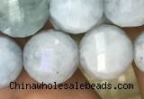 CAQ827 15.5 inches 10mm faceted round natural aquamarine beads