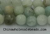 CAQ837 15.5 inches 8mm faceted round aquamarine beads wholesale