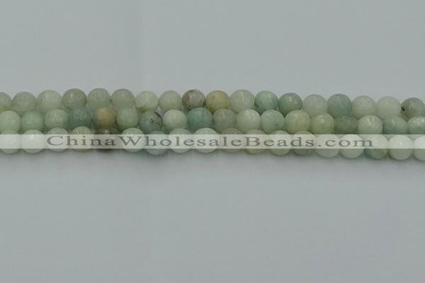 CAQ837 15.5 inches 8mm faceted round aquamarine beads wholesale