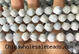 CAQ855 15.5 inches 10mm faceted nuggets aquamarine beads wholesale