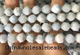 CAQ856 15.5 inches 12mm faceted nuggets aquamarine beads wholesale