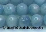 CAQ866 15.5 inches 8mm round aquamarine gemstone beads wholesale