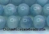 CAQ866 15.5 inches 8mm round aquamarine gemstone beads wholesale