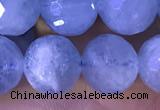 CAQ888 15.5 inches 9mm faceted round natural aquamarine beads