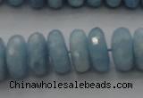 CAQ90 15.5 inches 6*13mm faceted rondelle AA grade aquamarine beads