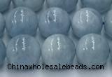 CAQ907 15.5 inches 8mm round aquamarine gemstone beads