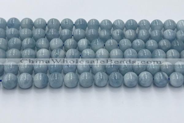 CAQ907 15.5 inches 8mm round aquamarine gemstone beads