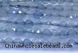 CAQ960 15 inches 2mm faceted round aquamarine beads