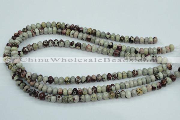 CAR11 15.5 inches 5*8mm rondelle artistic jasper beads wholesale