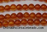 CAR111 15.5 inches 4mm round natural amber beads