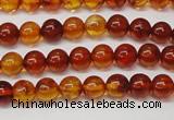CAR112 15.5 inches 5mm round natural amber beads